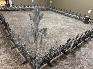 Antique 1880’s CAST IRON Victorian 4 panel Widow Walk/ Cemetery border