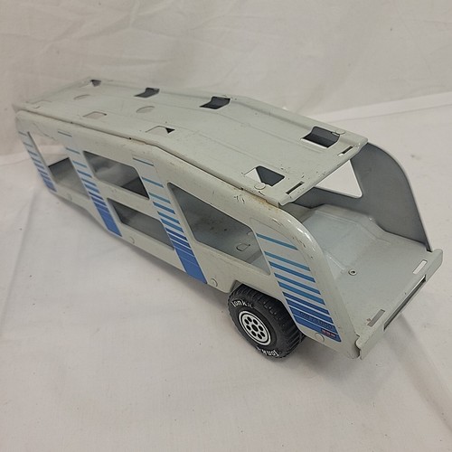 Vintage 70s Tonka Car Hauler Corvette Car Carrier Pressed Steel Trailer Only - Picture 4 of 10