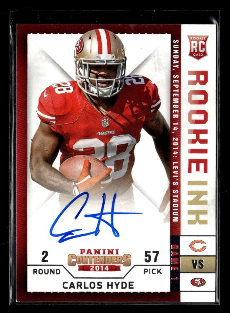 Carlos Hyde Panini Contenders Rookie Ink Rookie Premiere #RRICH Base