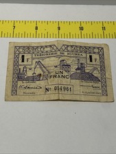 1942 New Caledonia 1 Franc Note XF #054961