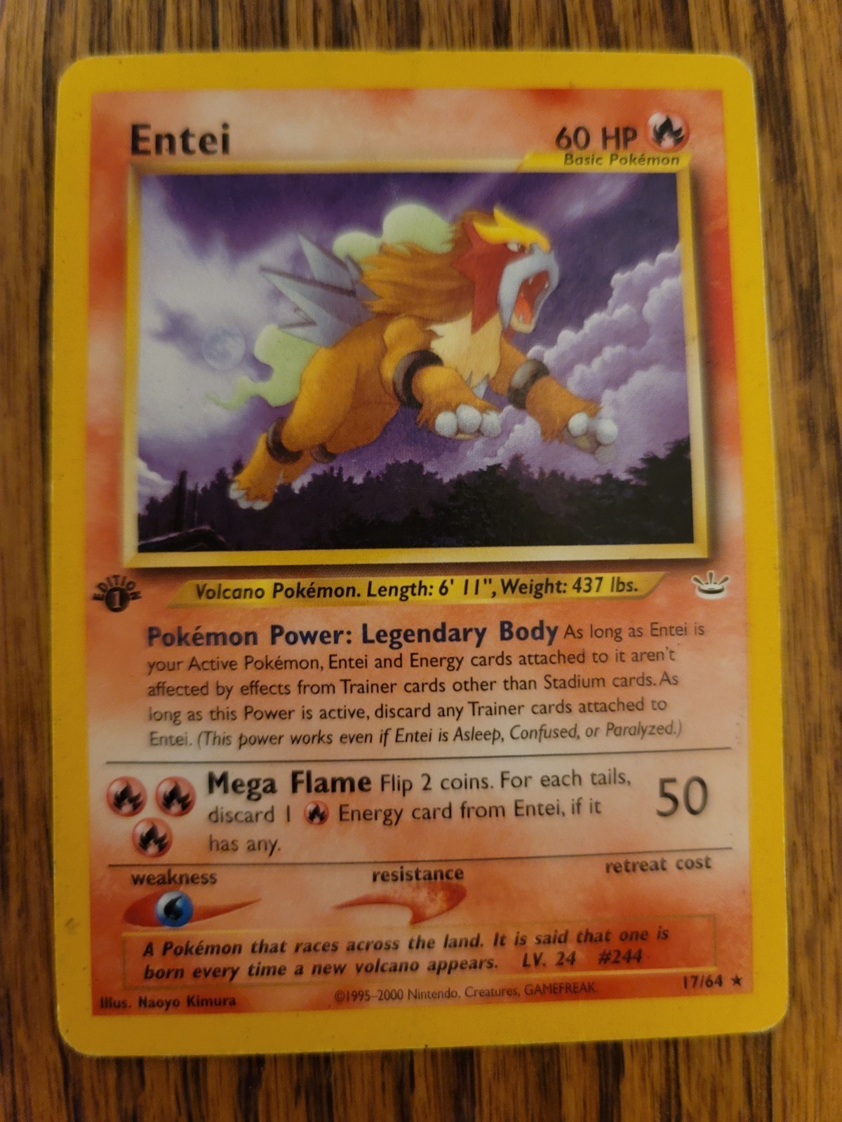 Pokemon Neo Revelation 1st Edition Entei 17/64 Non Holo