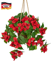 Briful KüNstliche Bougainvillea HäNgepflanze 70 Cm – Blumenampel Mit Korb & Jute