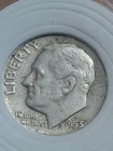 US Silver Coin. Roosevelt Silver Coin. 1953 Dime . 90% Silver.