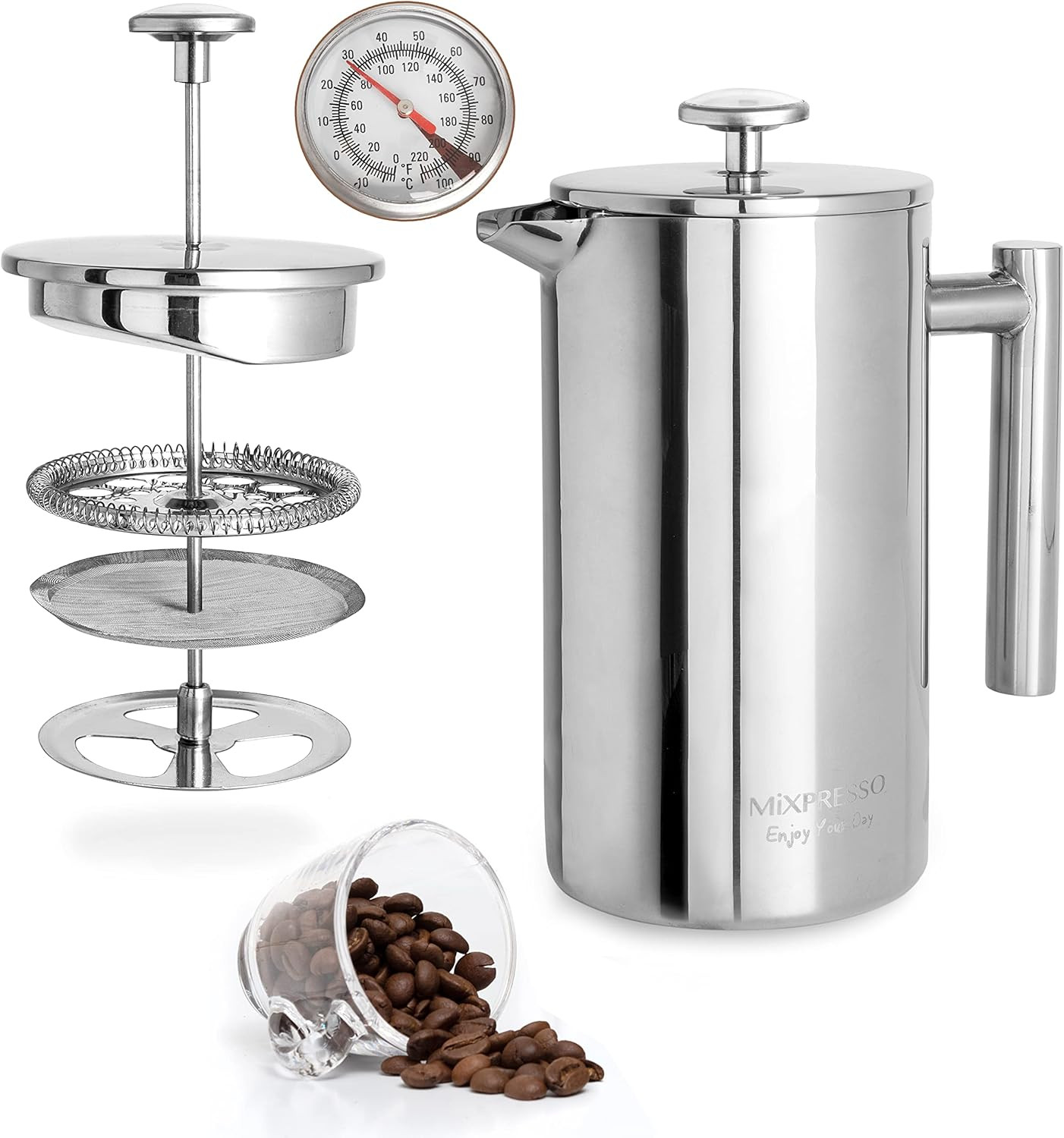 Coffee Maker 27 Oz 800ml, Double Wall Insulated