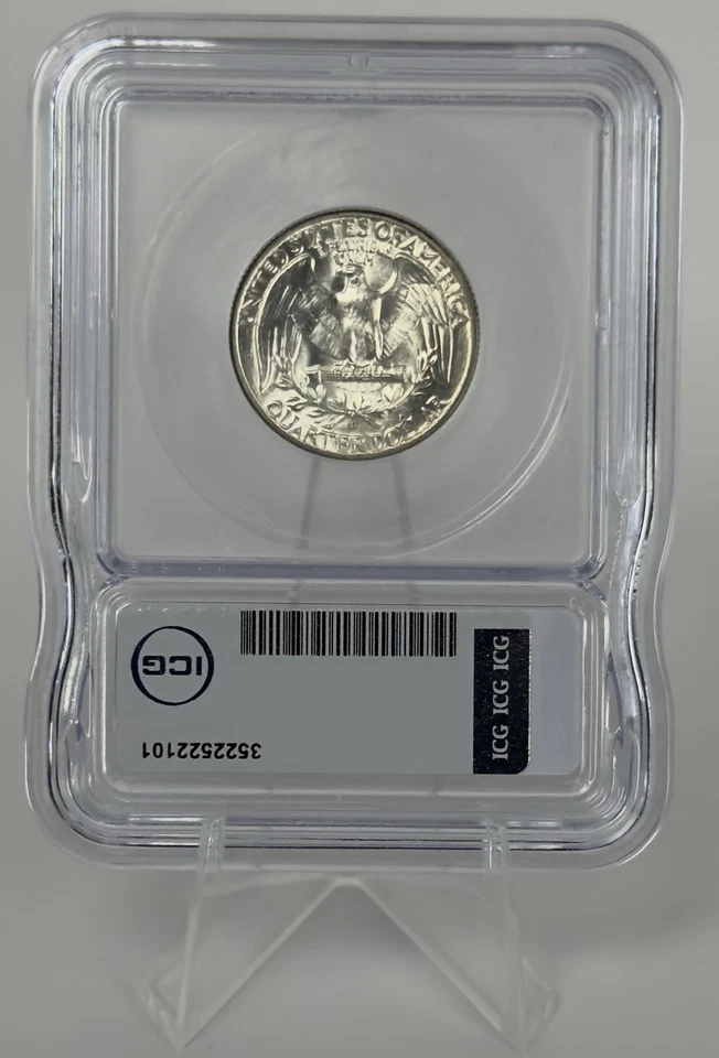 1940-D Washington Silver Quarter ICG MS64 FS-502 RPM Quadruple Mint Mark - Image 2 of 4