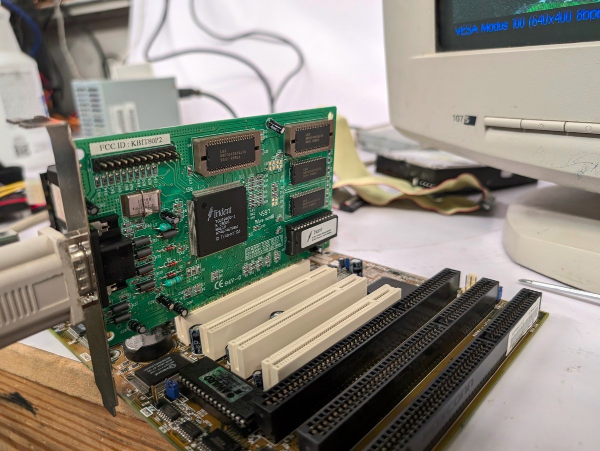 Trident Venus T80 PCI VGA Tgui9680-1 Video Graphics Card 9680 for