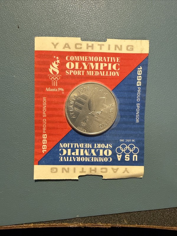 USA Commemorative Olympic Yachting Sport Medallion 1996 Atlanta - FACTORY SEALED
