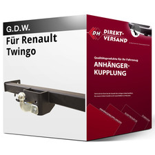 Für Renault Twingo I Typ C06 (G.D.W.) Anhängerkupplung starr top