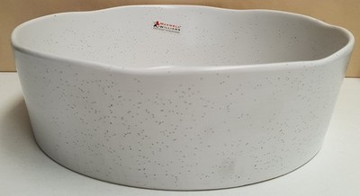 Maxwell & Williams Onni Speckle White Bowl 25cm Wide 8cm Deep Hand Finish c2023