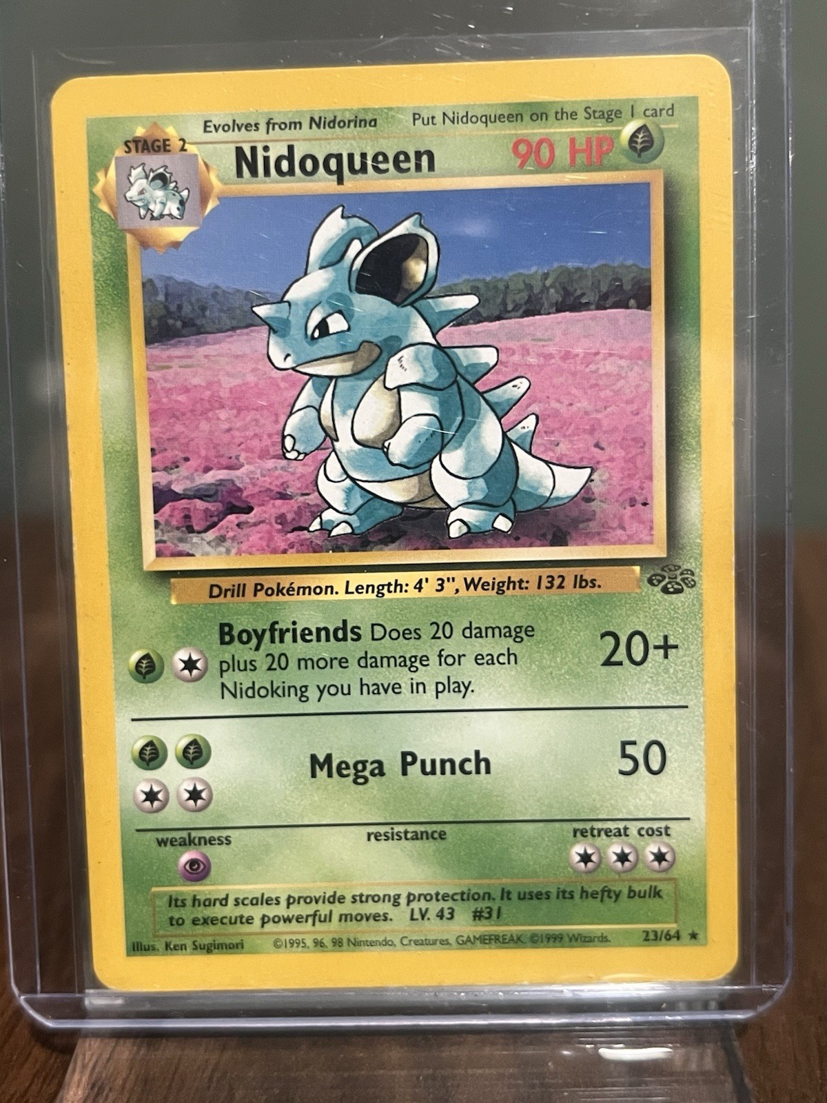 Nidoqueen 23/64 Jungle Rare Regular Unlimited Pokemon Vintage Non-Holo