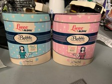 Lot of 2 Luxe by Mr. Bubble Tins Pink  Blue - New/ Sealed powdered Bubble Bath
