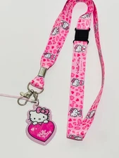 Hello Kitty Neck Strap Pink Leopard Print m5