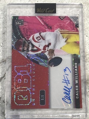  Caleb Williams 1/1 Auto RC Rookie Card, 2023 QB1 On The Clock