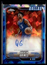 2024-25 Topps Chrome Autographs Sapphire Quentin Grimes Auto #TCA-QG