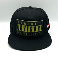 Black Snapback Hat Flat Brim Adjustable Hip Hop Streetwear Unisex Baseball Cap