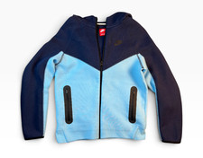 Nike Tech Fleece Youth Full Zip Hoodie Sweatshirt Kids Size L Blue