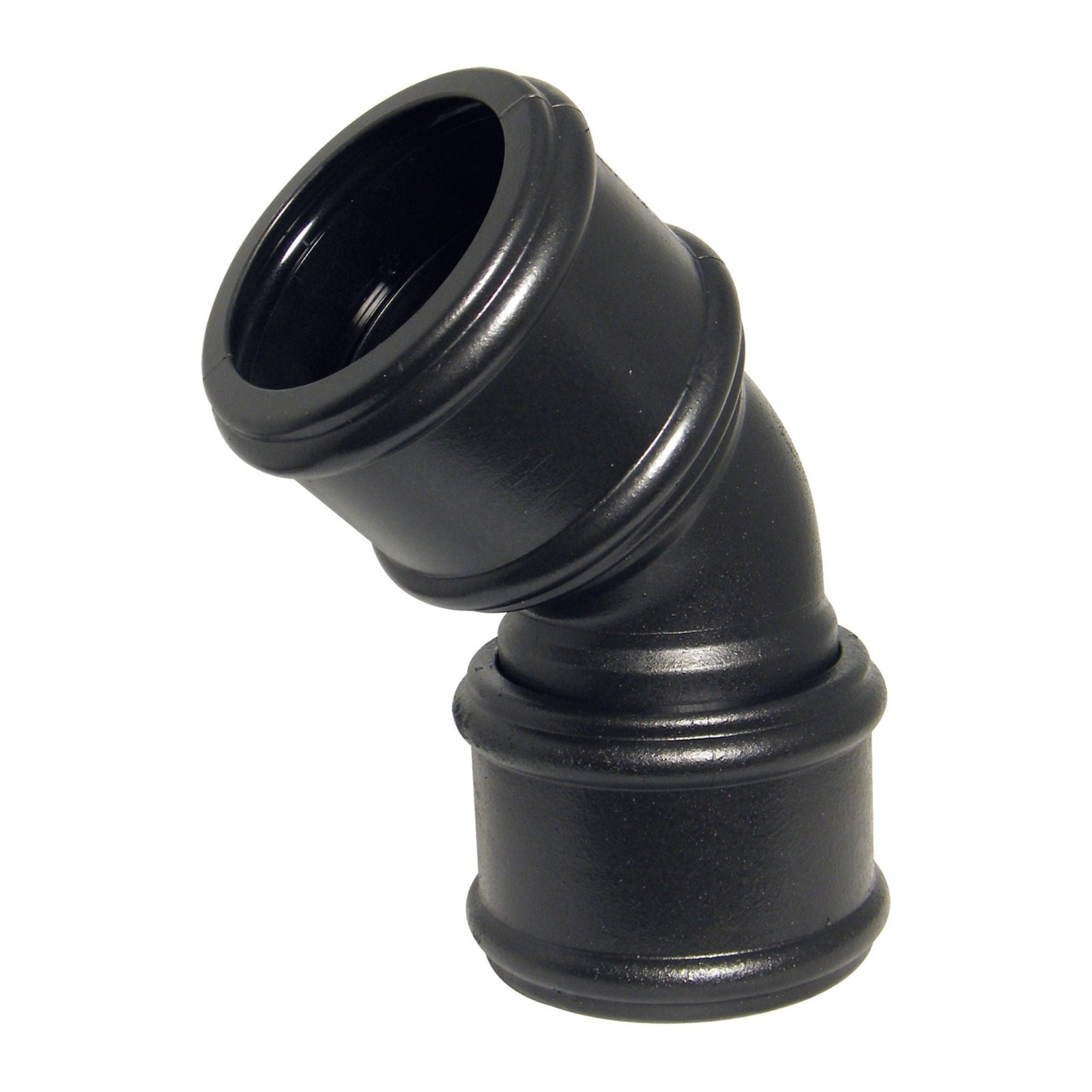 Floplast Ring Seal Soil Bend Double Socket - 135 Degree X 110Mm Cast Iron Effect - Image 2