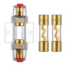 4-8 Gauge AWG Inline 80 Amp Fuse Holder with 80A AGU Fuses for Car Audio Alar...