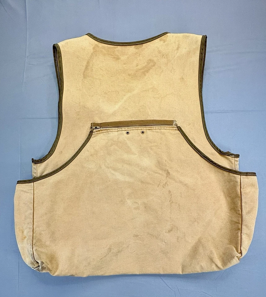 Vintage Carhartt Hunting Vest Brown Duck Game Pouches Men’s XL - Image 2 of 4