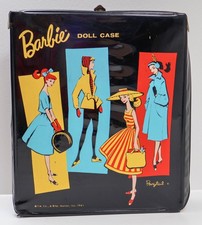 Vintage Barbie Ponytail Black Vinyl Single Doll Carrying Case 1961 Mattel
