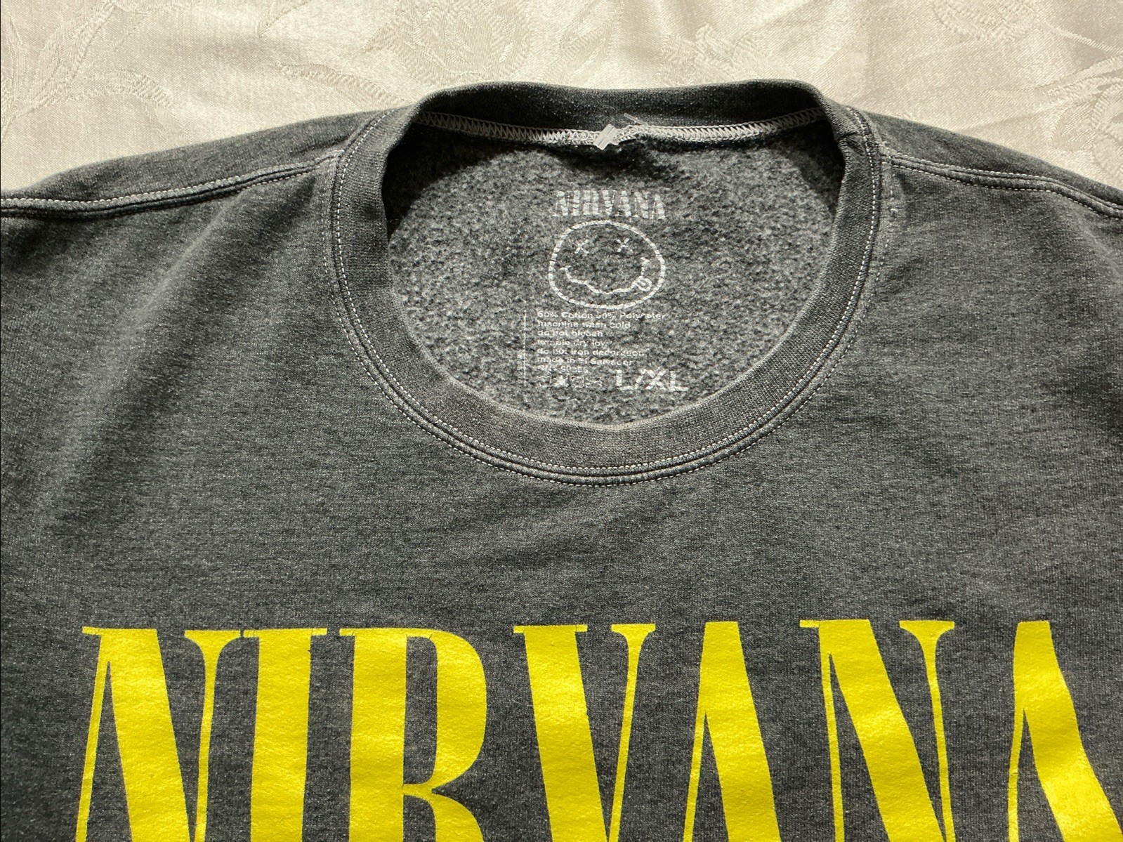 Oversized Pullover L XL Fleece Sweatshirt NIRVANA… - image 3