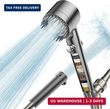 PWERAN Filtered Shower Head with Handheld, High Pressure Water Flow and Multiple