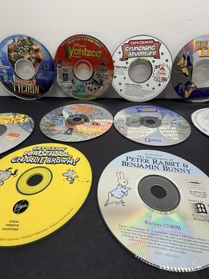 24 Vintage PC CD-ROM Games Kids Educational Oregon Trail Monopoly