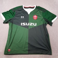 Wales Rugby Shirt 3XL XXXL Green 2019/20 Under Armour Away Isuzu HeatGear Loose