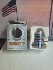 Vintage Robot 7 Tin Wind Up MIB NOS Orbit Made in Taiwan 1970's 4  Tall