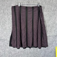 Vintage Old Navy Skirt Womens 18 Purple Black Striped A-Line Y2K Fairy Gothic
