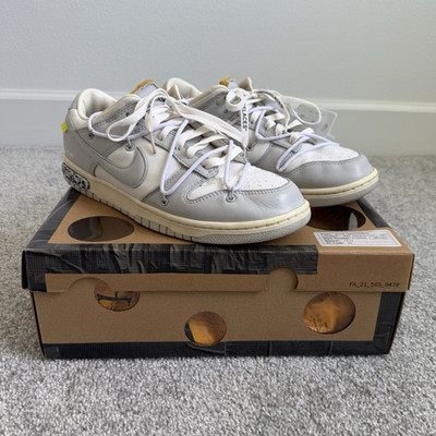 Nike Off-White x Dunk Low Lot 49 of 50 Sail/Neutral Grey/White DM1602-123