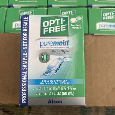 Lot Of 24 OPTI-FREE Pure Moist Multi-Purpose Solution Hydraglide 2oz exp 12/2026