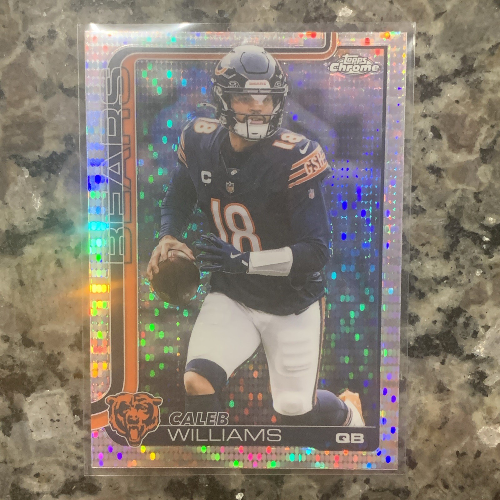 Caleb Williams 2025 Topps Chrome #52 Pulsar Refractor Chicago Bears
