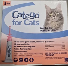 Catego Fast-Acting Flea and Tick Treatment For Cats - 062843