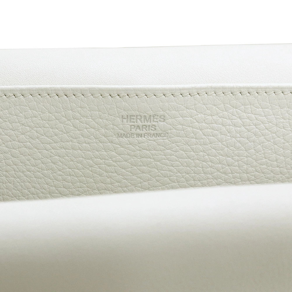 Hermes Hermès Arzan 31 Craie White X Engraving Shoulder Bag Chalk Unisex #BCB061 image 9