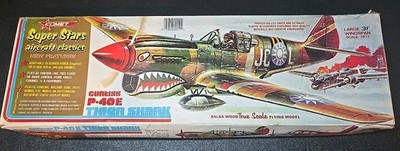 Comet Super Star Tiger Shark Flying Scale Model Kit 31'' WS See Details!