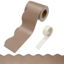 Bulletin Board Borders, 32.8ft Morandi Light Brown Border
