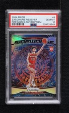 2024-25 Panini Prizm Fireworks Silver Zaccharie Risacher #6 PSA 10 GEM MT 0q21