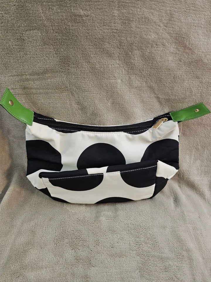 KATE SPADE черный и белый в горошек косметический мешок / чехол удивительное состояние товара - Изображение 2 из 4