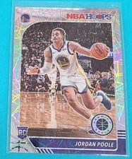 2019  Hoops Premium Stock Silver Laser RC #223 Jordan Poole Basketball Card J5