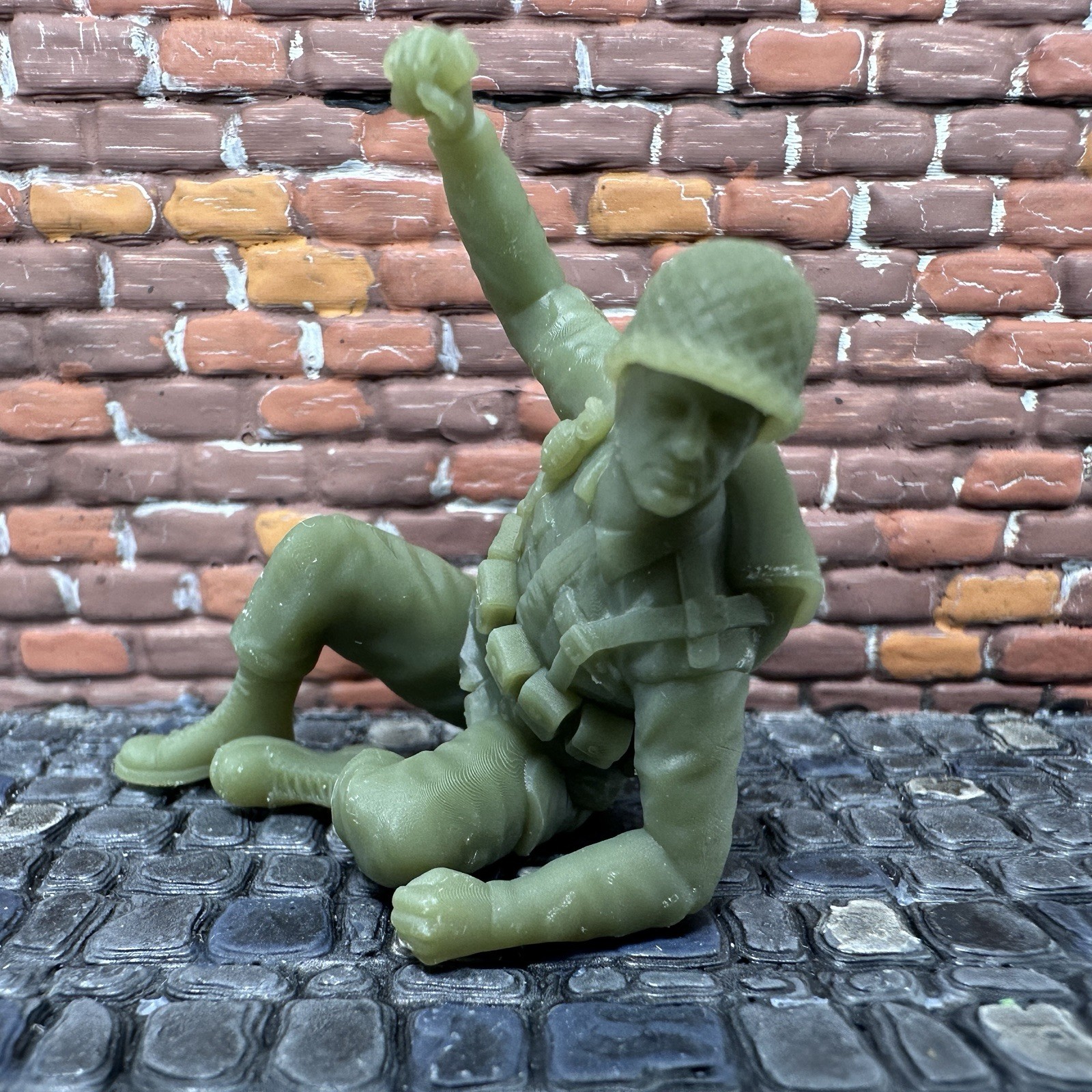 World War 2 American Throwing Grenade 3D Resin Toy Soldier 1/32 Scale WW2 Figure