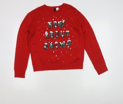 Pullover Pulli Damen UK Größe S Levaca Rot