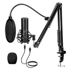 USB Podcast Microphone, Gaming PC Studio Streaming Mic Kit for Gamer, Recordi...