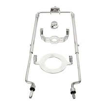 Lamp Harp Kit with Finial, 1 Set Adjustable Shade Holder with Base, Silver