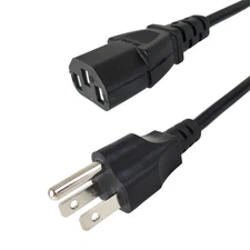 3 Prong 5FT AC Power Cord Cable US Plug for PC Desktop Dell XBox Cisco