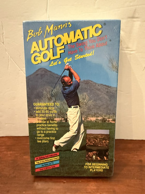 Bob Mann's Automatic Golf - Let's Get Started (NEW VHS) Vintage 1995 Golf VHS