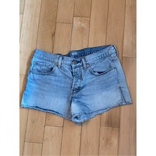 BDG Breezy Short Womens 27 Light Wash Blue Mid Rise Distressed Denim Cutoffs