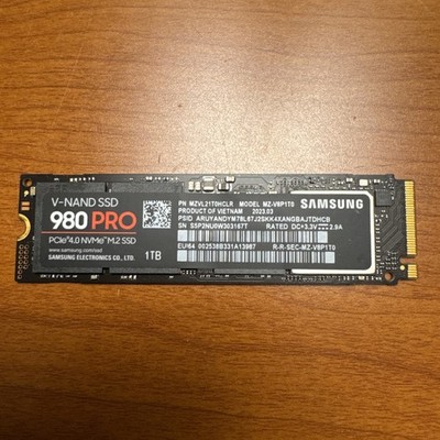 Samsung 980 PRO 1TB Internal M.2 PCle 4.0 NVMe SSD (MZ-V8P1T0)