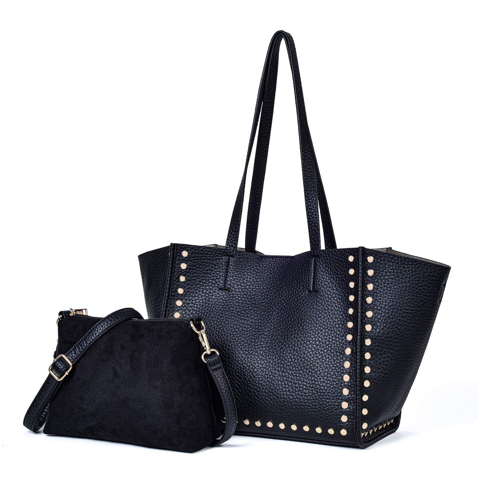 Vegan Leather Tote Bag for Women with Top Handle Satchel Design