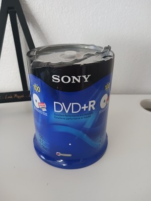 New Sealed Sony DVD+R 100 Pack 120min 4.7GB 1-16X Optical Media Storage OEM